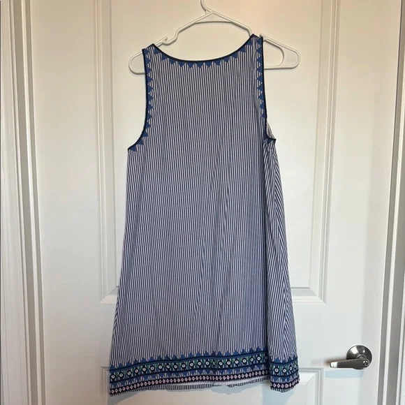 Vineyard Vines Blue and White Striped Sleeveless Dress - Picture 2 of 3